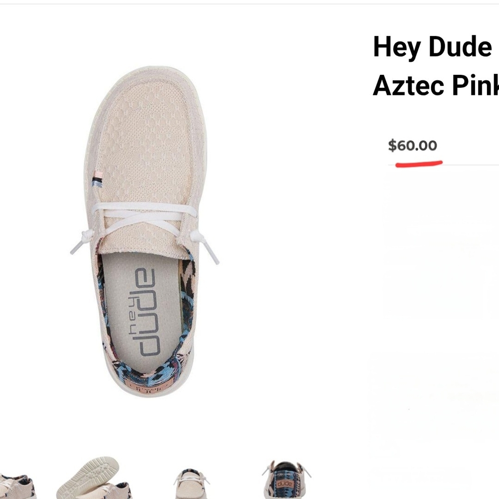 Hey Dude Wendy Boho Aztec Pink - Picture 5 of 5
